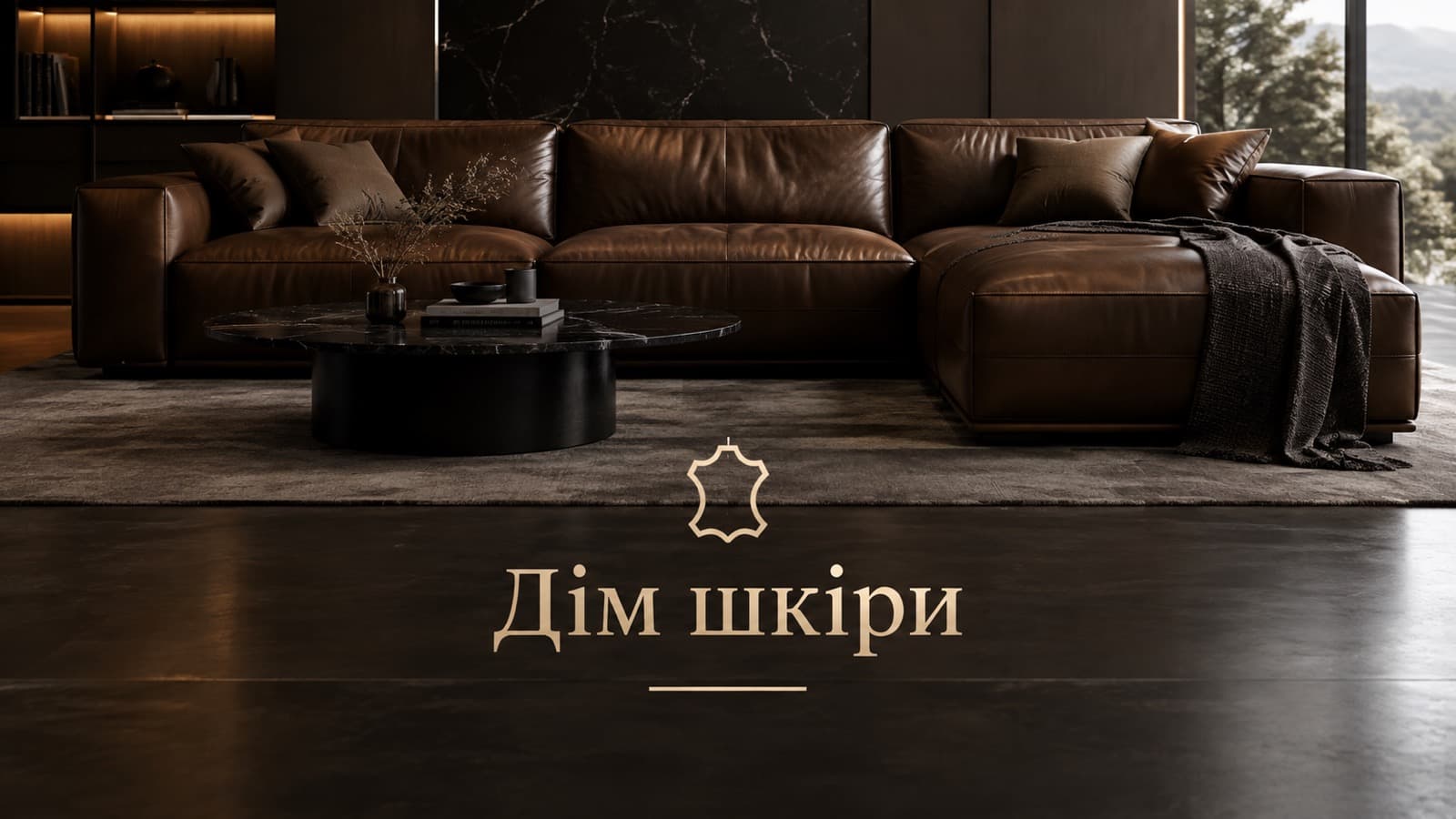 Шкіряний диван компанії Дім Шкіри
